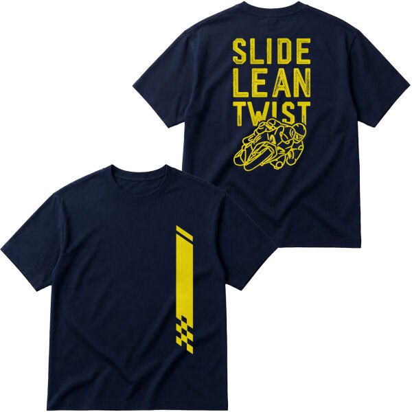 Slide, Lean, Twist YW Oversize Tişört L - İndigo Mavisi