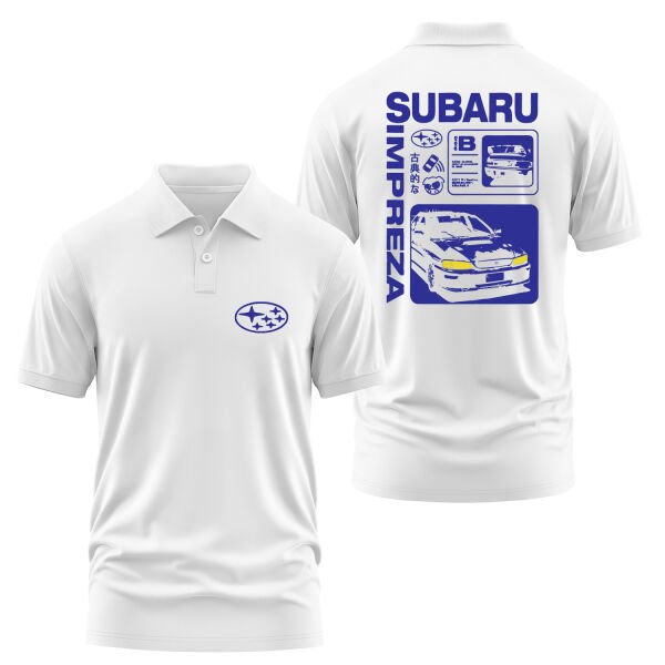 Subaru Impreza Polo Tişört XL - Beyaz