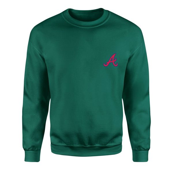Atlanta Braves Sweatshirt XL - Nefti Yeşili