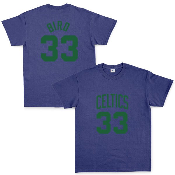 Larry Bird 33 Boston Forma Tişört M - İndigo Mavisi