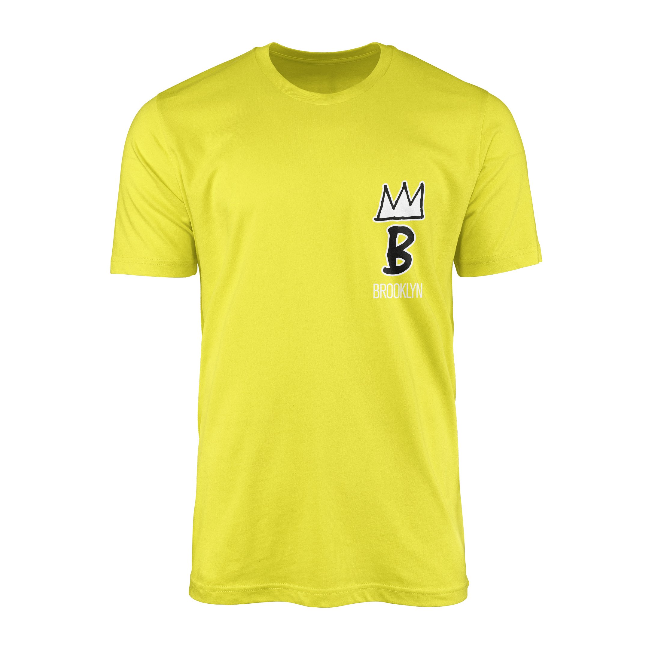 Brooklyn Basquiat Crown Tişört XL - Sarı