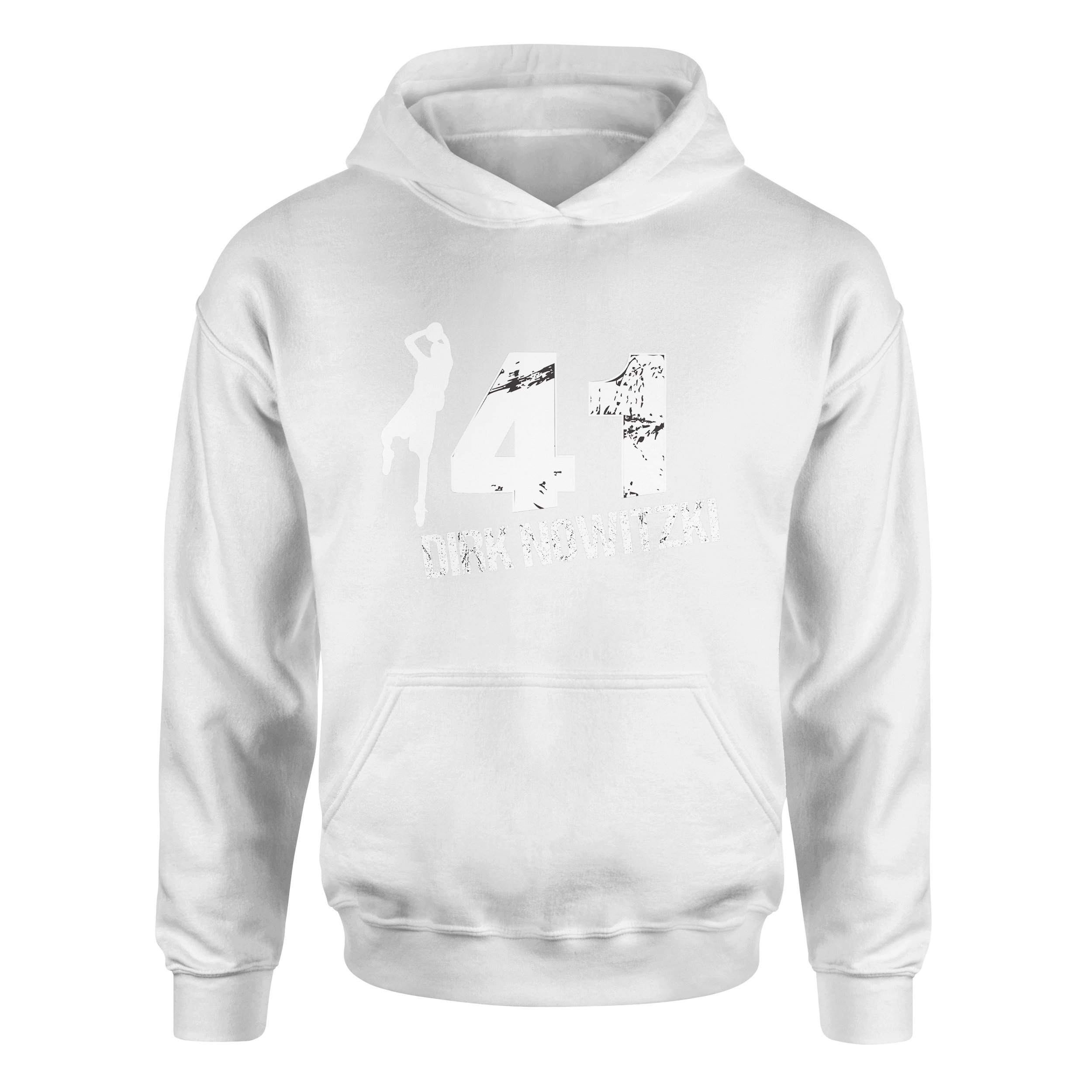 Dirk Nowitzki 41 Hoodie L - Beyaz