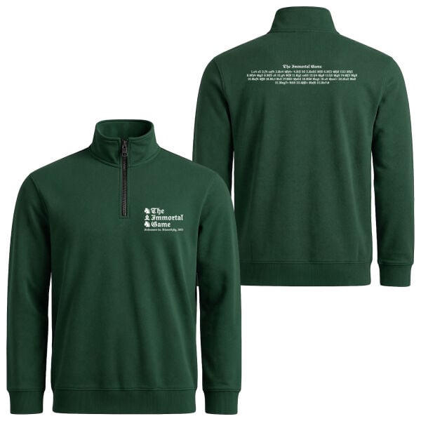 Immortal Game - Anderssen vs Kieseritzky (1851) Yarım Fermuarlı Sweatshirt
