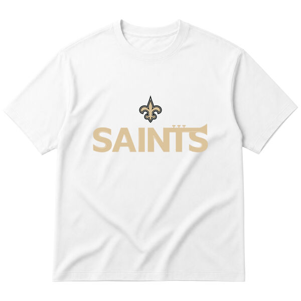 New Orleans Saints Trumpets Oversize Tişört L - Beyaz