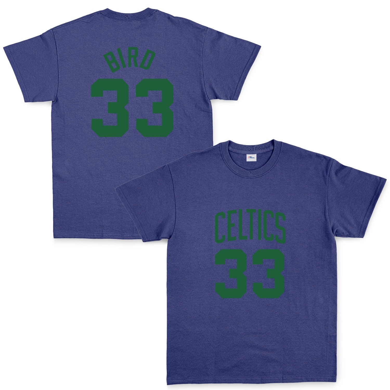Larry Bird 33 Boston Forma Tişört L - İndigo Mavisi