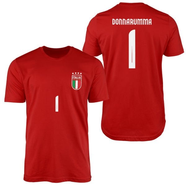 Gianluigi Donnarumma | İtalya 24 Forma Tişört XXL - Kırmızı
