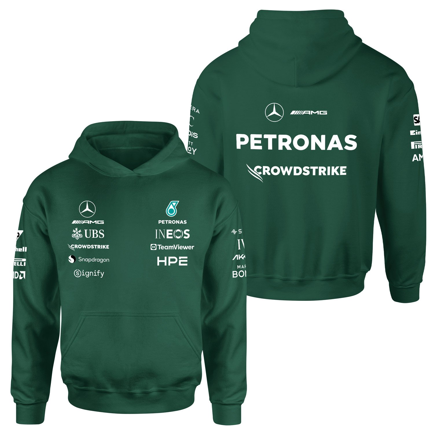 Mercedes AMG Petronas 2026 Teamline Hoodie L - Nefti Yeşili