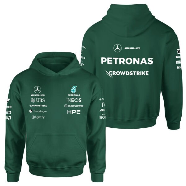 Mercedes AMG Petronas 2026 Teamline Hoodie L - Nefti Yeşili