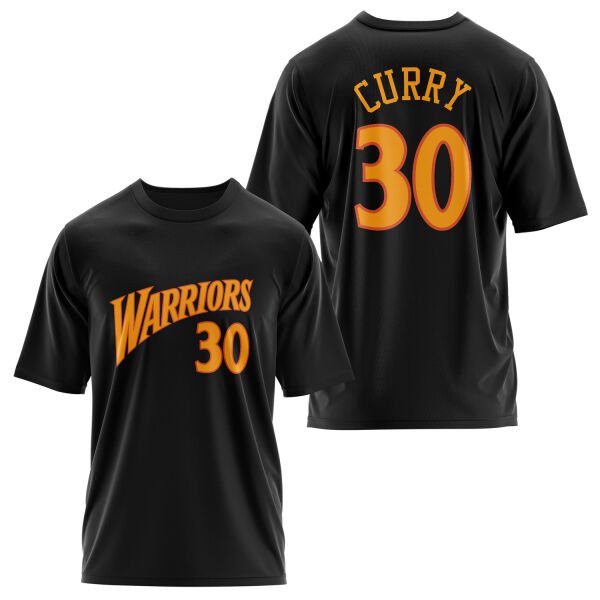 Stephen Curry 30 Golden State Forma Oversize Tişört L - Siyah