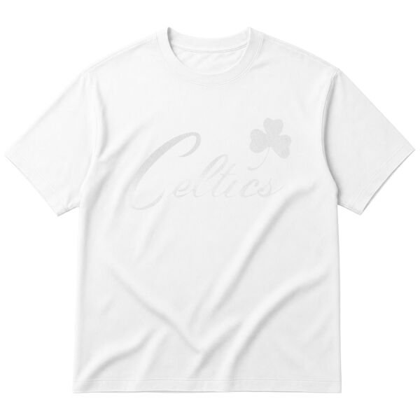 Celtics Cursive W Oversize Tişört M - Beyaz