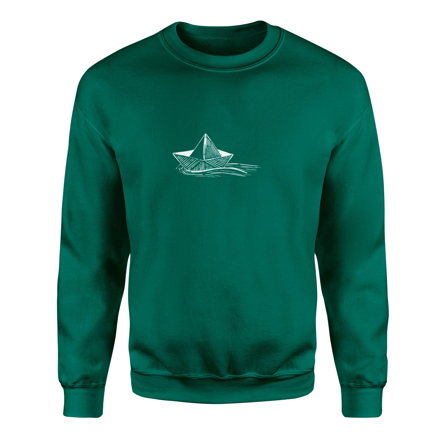 Paper Boat Sweatshirt M - Nefti Yeşili