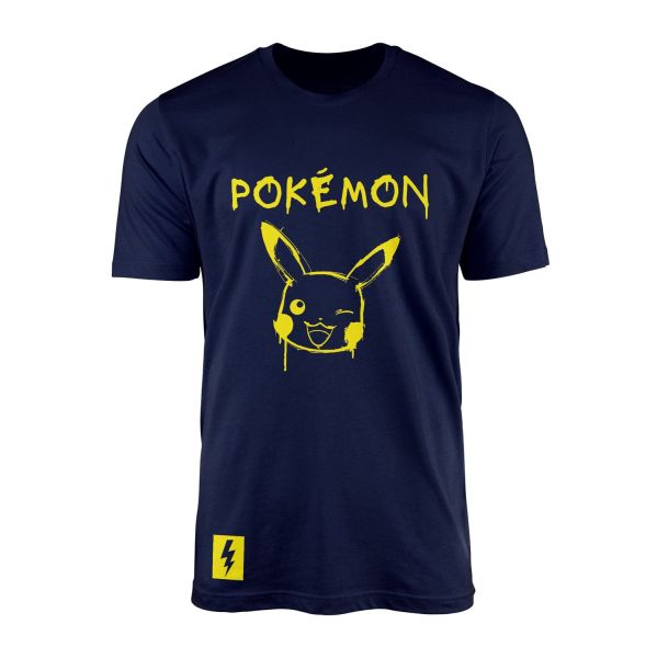 POKEMON #0025 Tişört XL - İndigo Mavisi