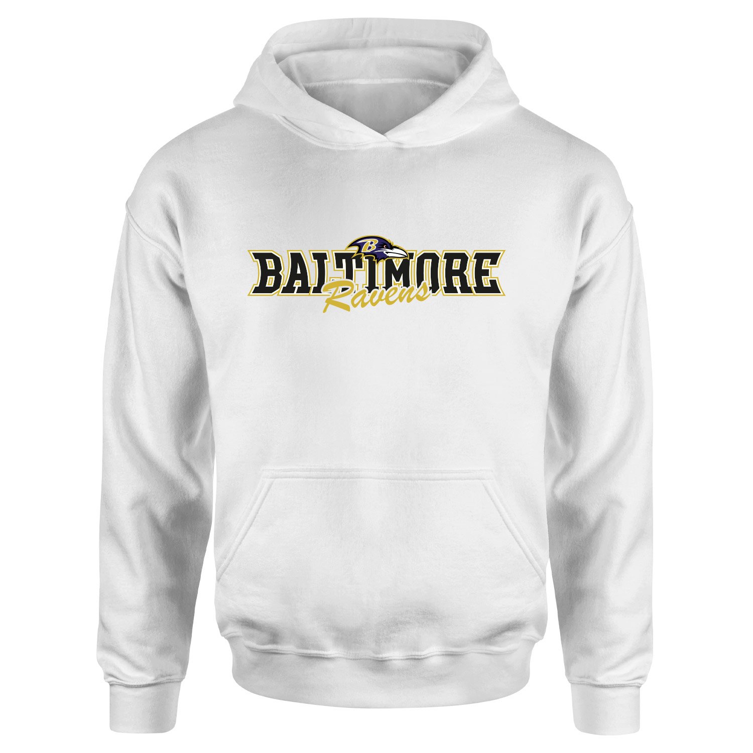 Baltimore Ravens BR Hoodie XL - Beyaz