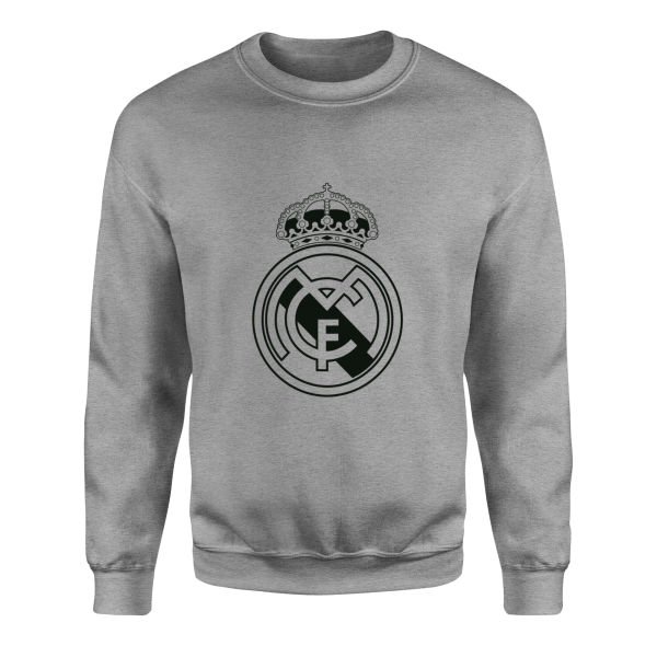 Real Madrid Shield Sweatshirt M - Gri