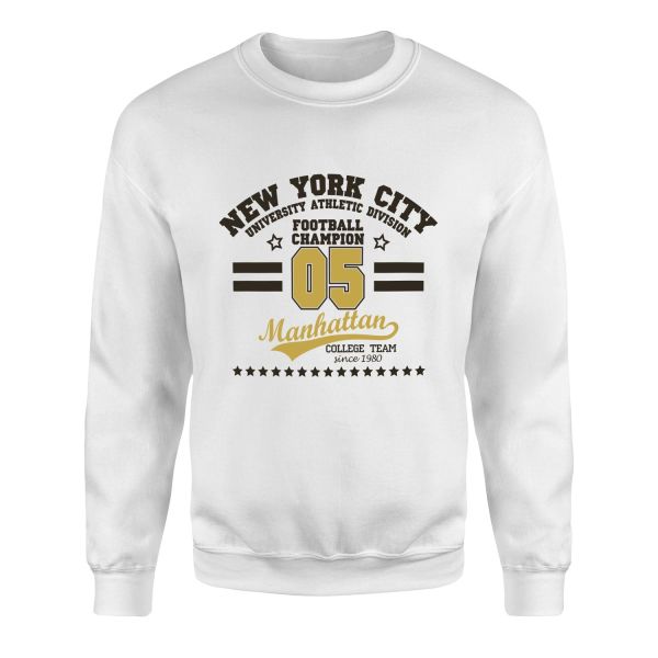 NYC UAD Champion Sweatshirt S - Beyaz