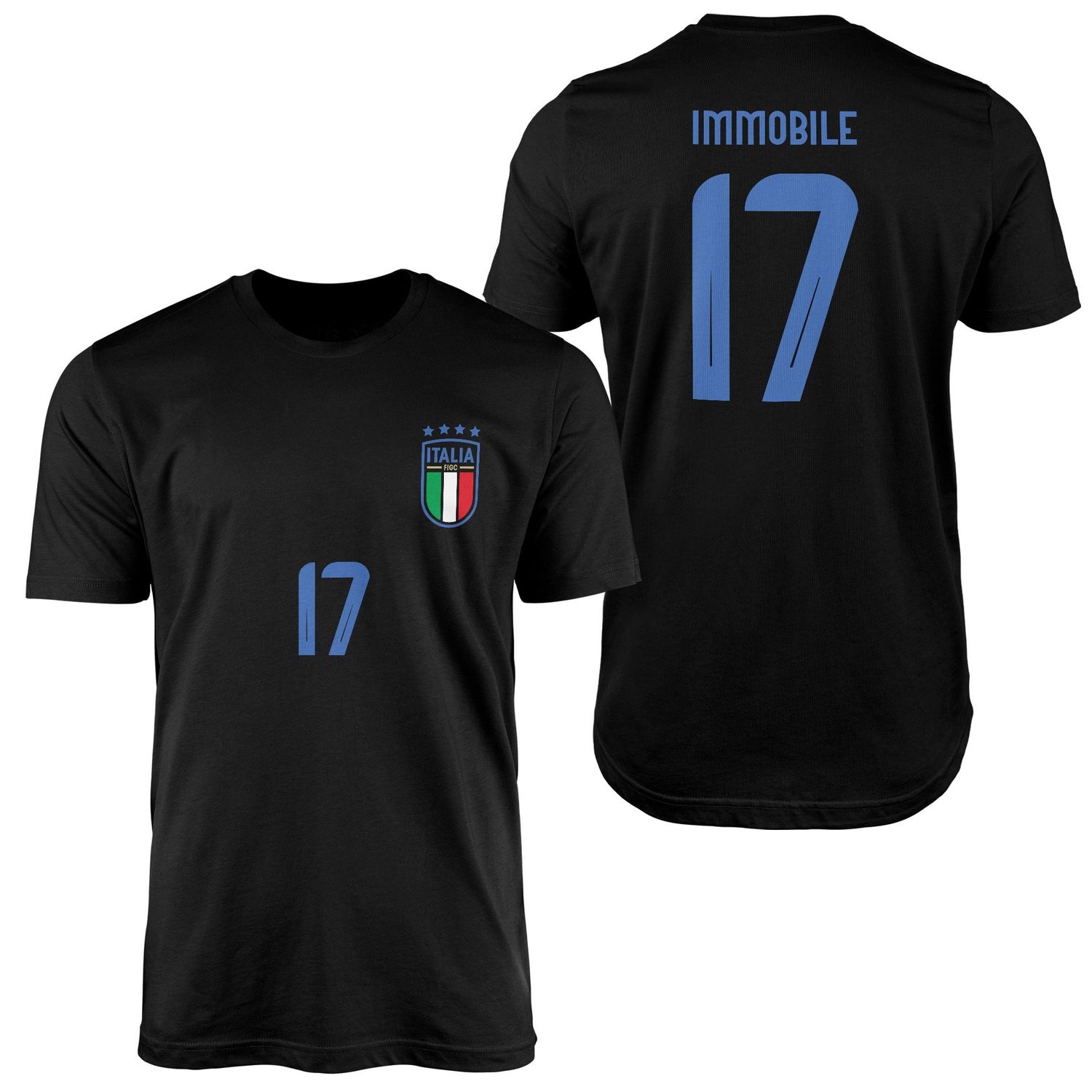 Ciro Immobile | İtalya 24 Forma Tişört S - Siyah