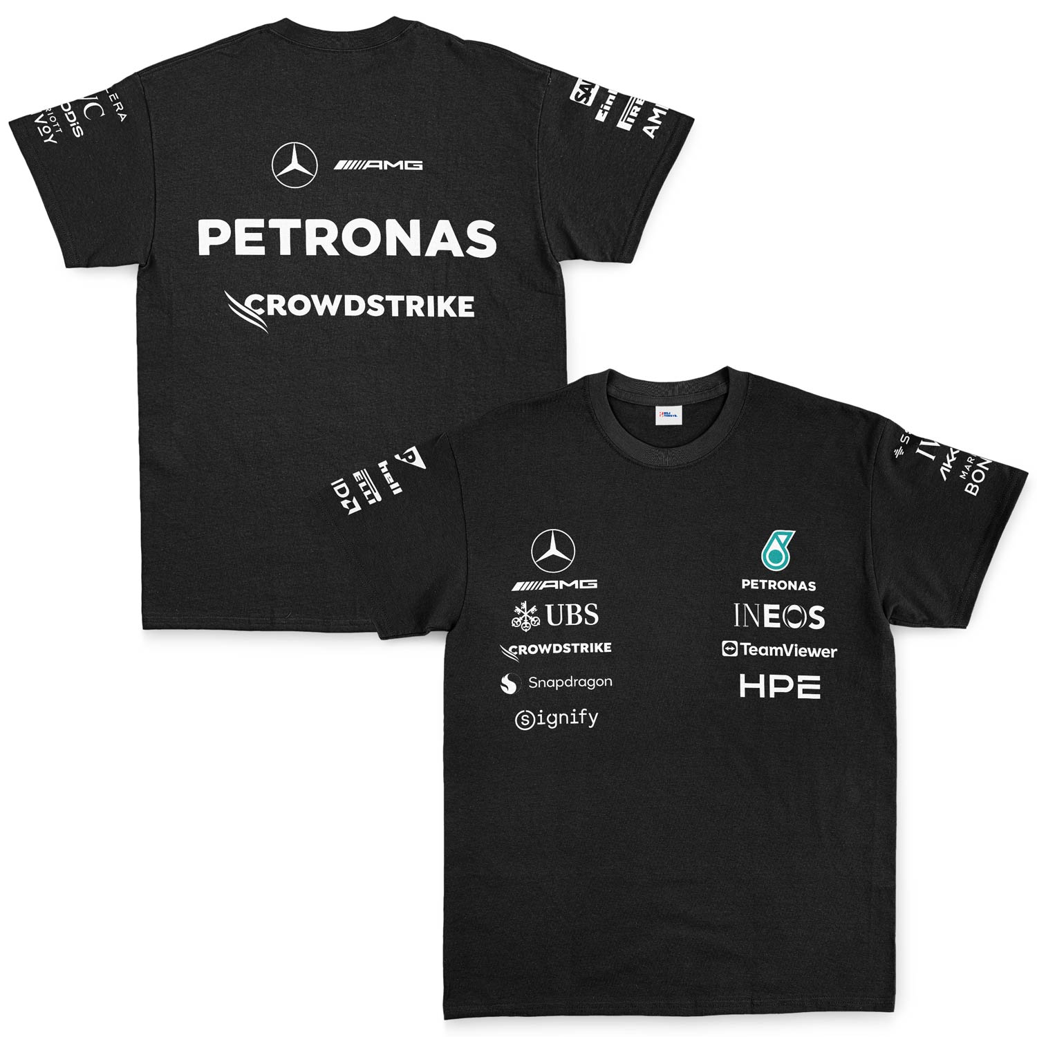 Mercedes AMG Petronas 2026 Teamline Tişört XL - Siyah | OUTLET