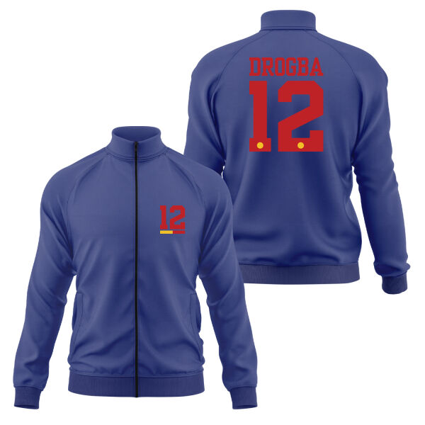Didier Drogba Forma Fermuarlı Sweatshirt L - İndigo Mavisi