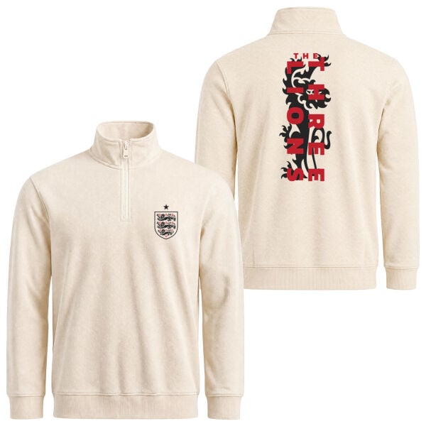 Three Lions | İngiltere Yarım Fermuarlı Sweatshirt