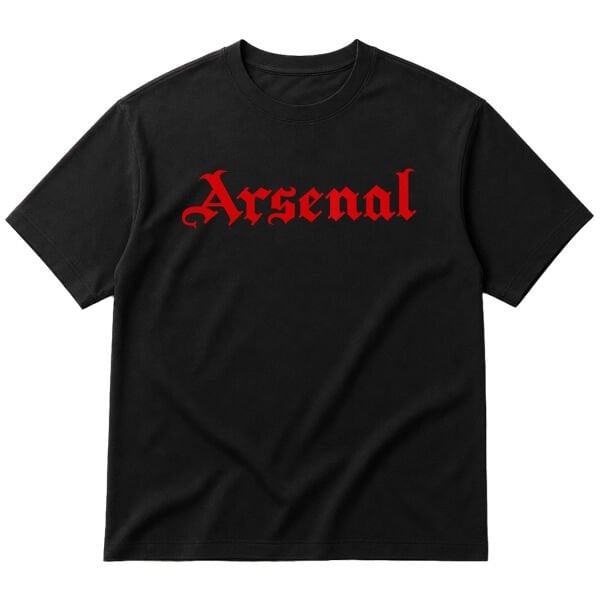 Arsenal Black Letters R Oversize Tişört