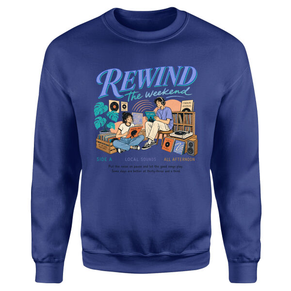 Rewind the Weekend Sweatshirt S - İndigo Mavisi