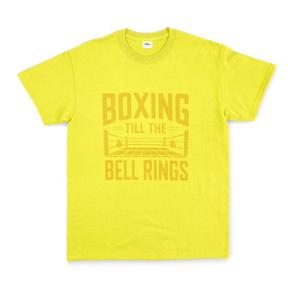 Boxing Till The Bell Rings Tişört S - Sarı