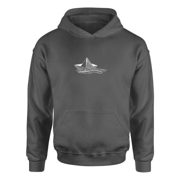 Paper Boat Hoodie L - Füme