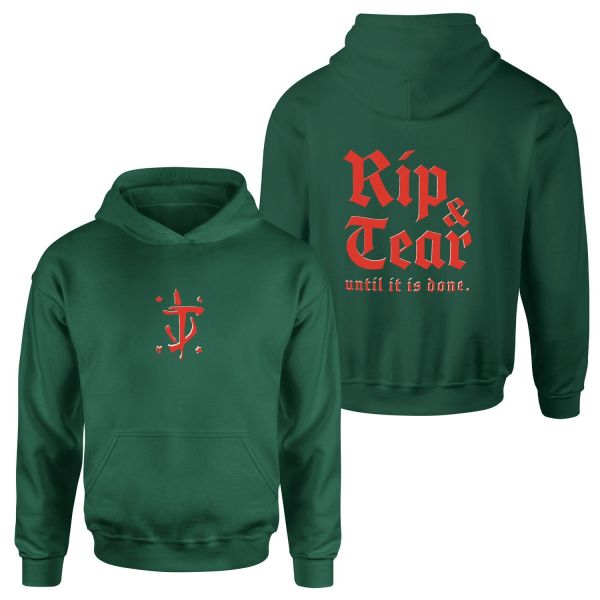 RIP & TEAR | DOOM Hoodie S - Nefti Yeşili