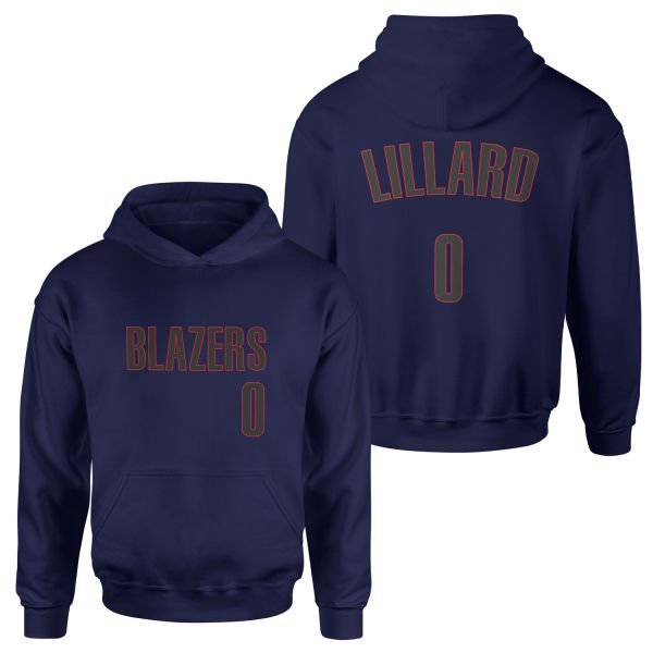 Damien Lillard Blazers Forma Hoodie S - İndigo Mavisi