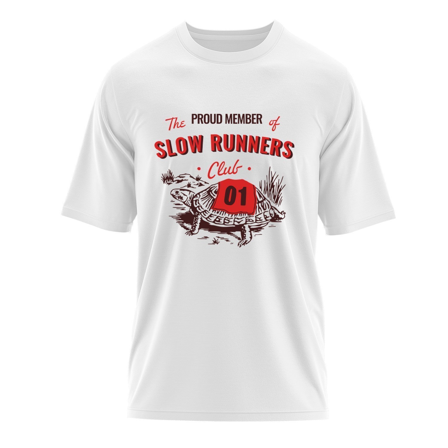 Slow Runners Club Oversize Tişört XL - Beyaz | OUTLET