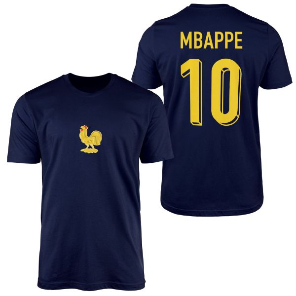 KYLIAN MBAPPE | Fransa 24 Basic Edition Tişört S - İndigo Mavisi