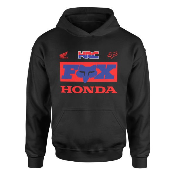 HONDA Racing x Fox Hoodie XXL - Siyah