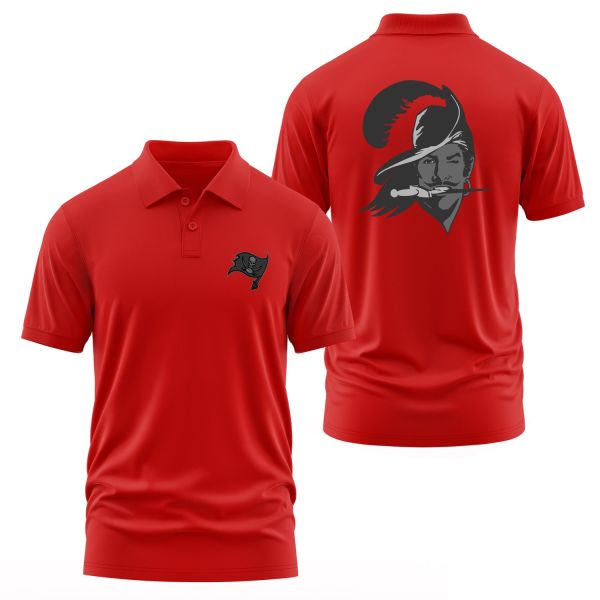 Tampa Bay Buccaneers Pirate Mode Polo Tişört S - Kırmızı