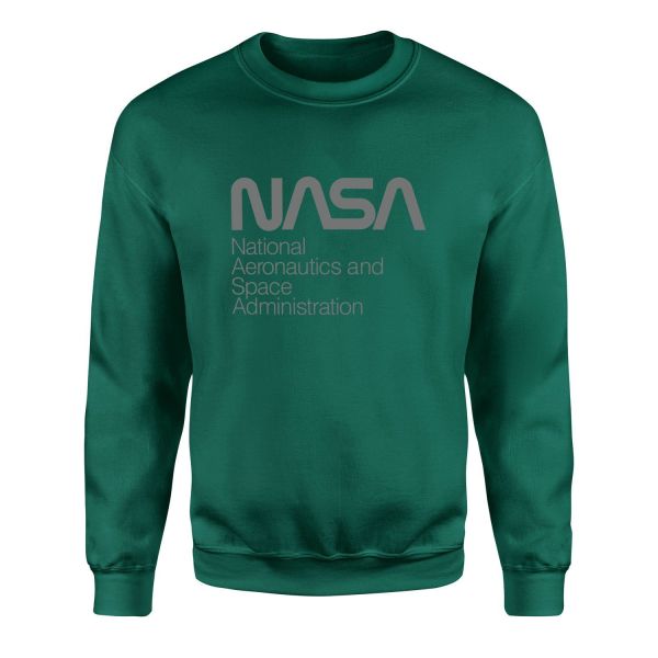 NASA Sweatshirt L - Nefti Yeşili