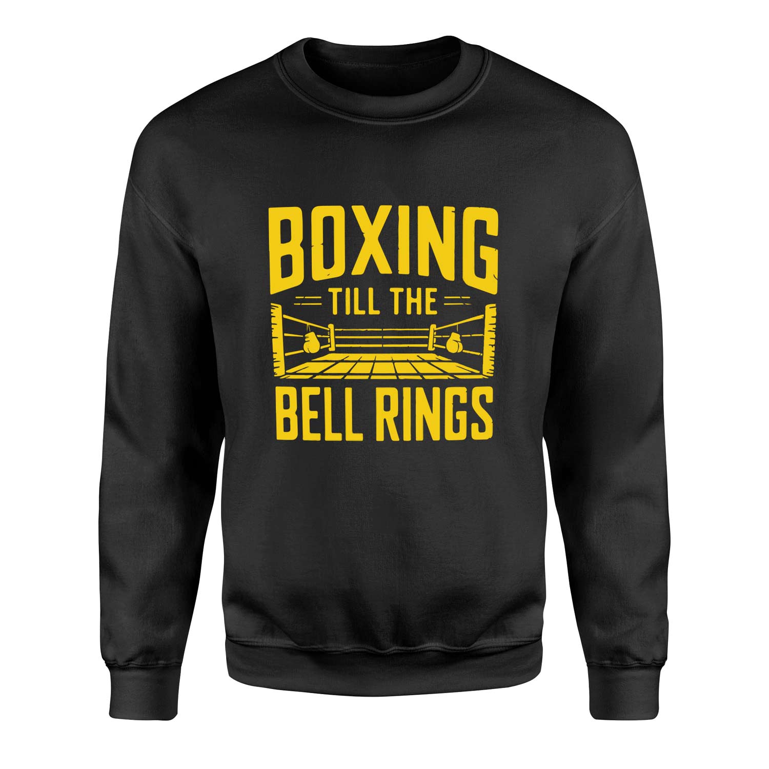 Boxing Till The Bell Rings Sweatshirt M - Siyah