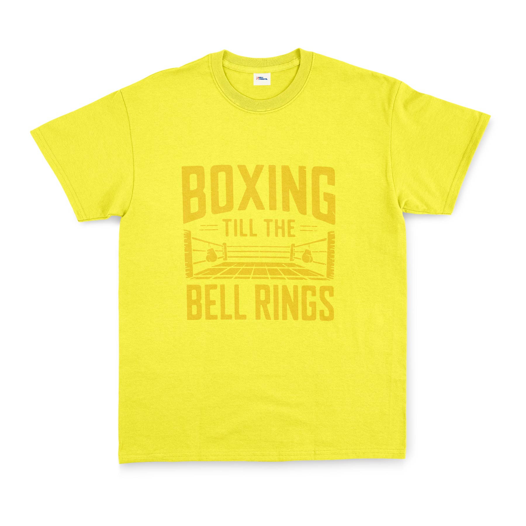 Boxing Till The Bell Rings Tişört M - Sarı