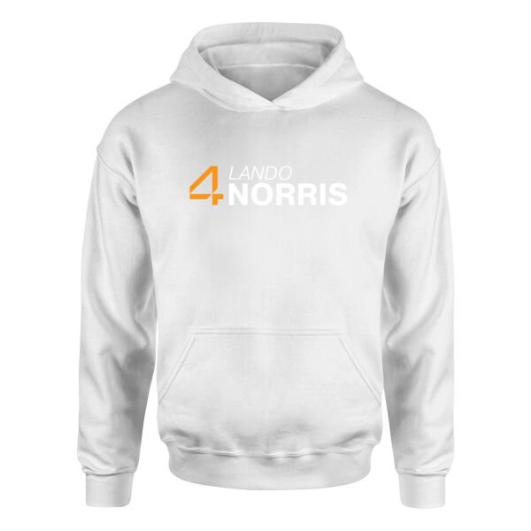 Lando Norris 4 Hoodie M - Beyaz