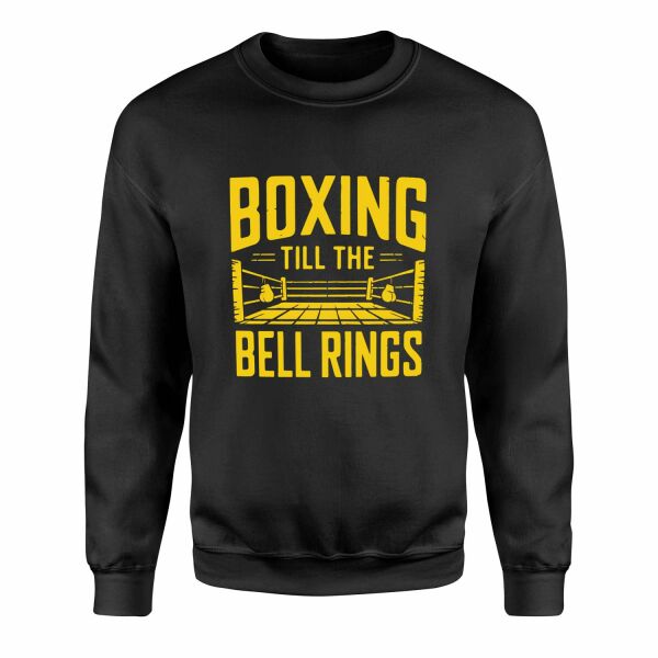 Boxing Till The Bell Rings Sweatshirt L - Siyah