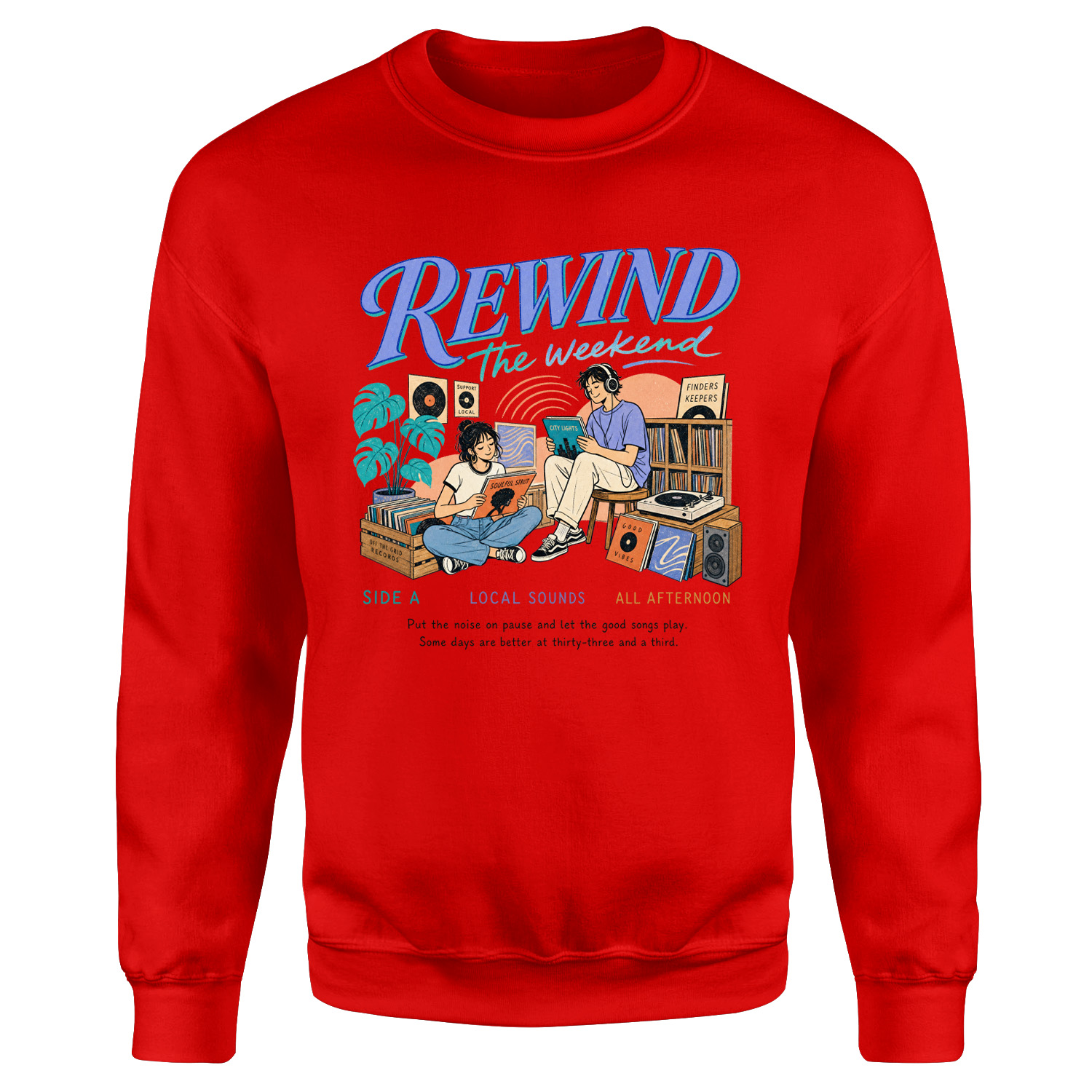 Rewind the Weekend Sweatshirt S - Kırmızı