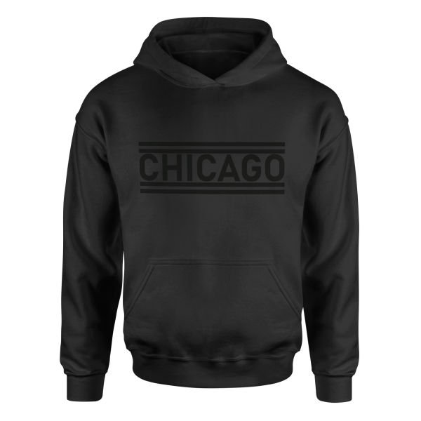 Chicago Lines Hoodie M - Siyah