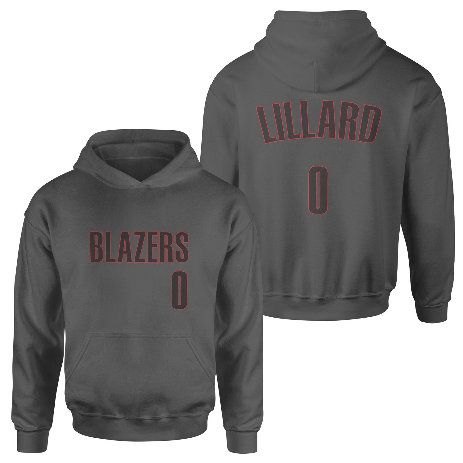 Damien Lillard Blazers Forma Hoodie L - Füme