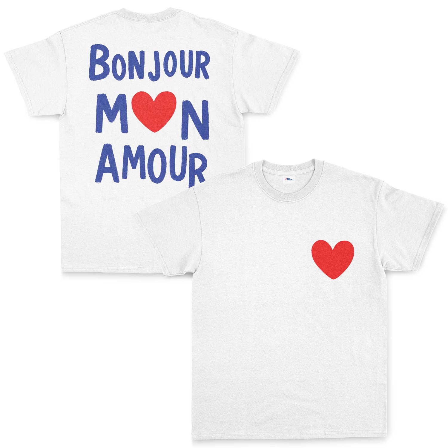 Bonjour Mon Amour Tişört M - Beyaz