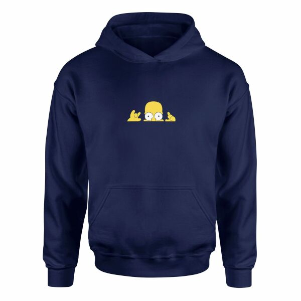 Homer Simpson, Lazy Genius | The Simpsons Hoodie L - İndigo Mavisi
