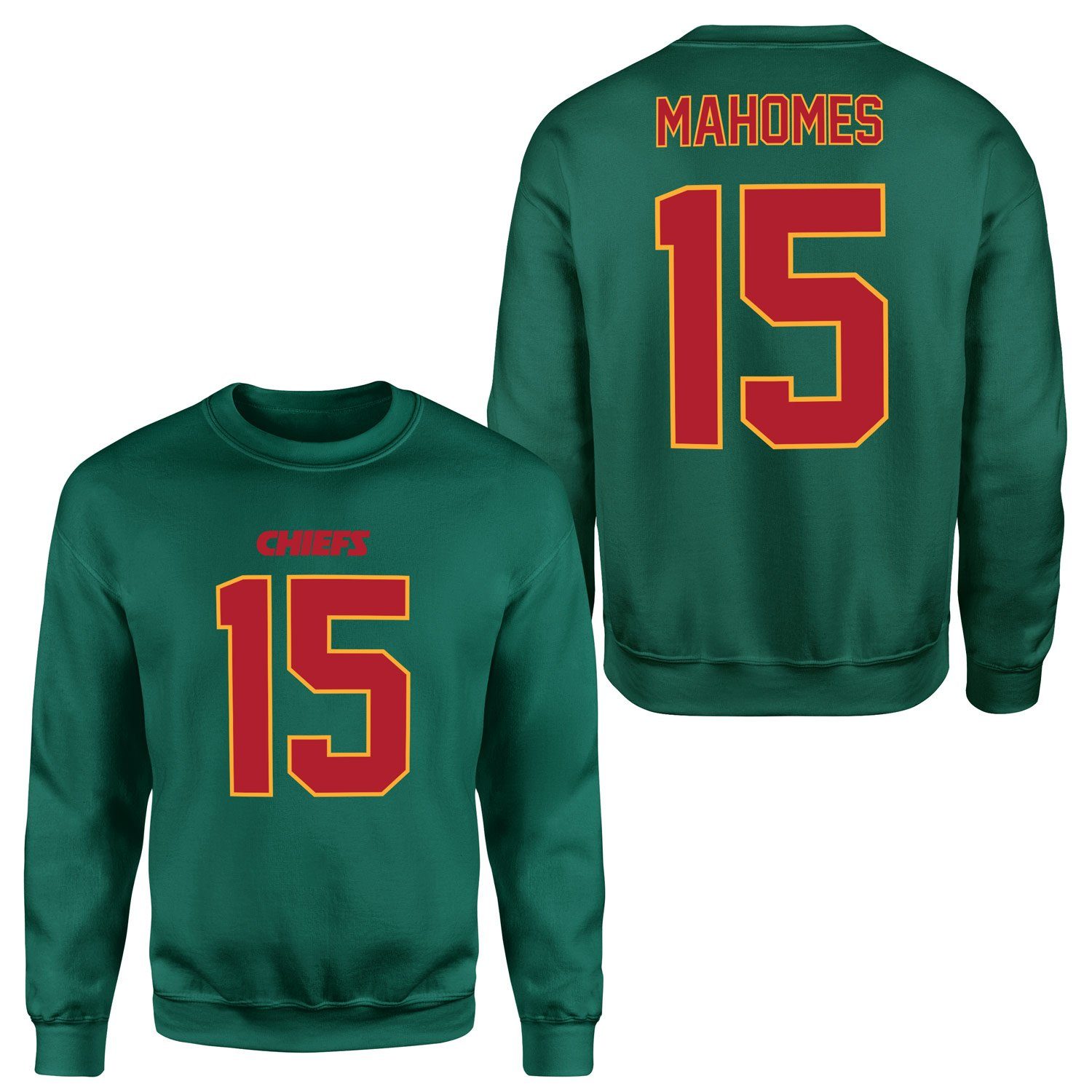 Patrick Mahomes Kansas City Chiefs Forma Sweatshirt S - Nefti Yeşili