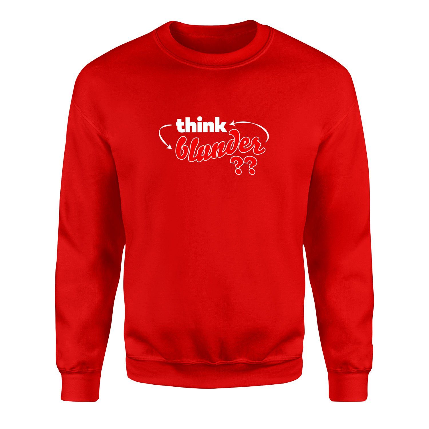 Think-Blunder-Repeat Sweatshirt XXL - Kırmızı