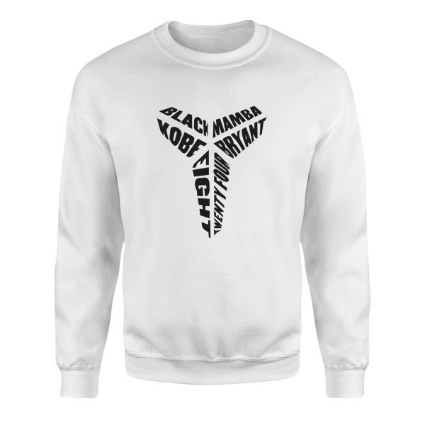 Black Mamba Kobe Bryant 8-24 Sweatshirt S - Beyaz