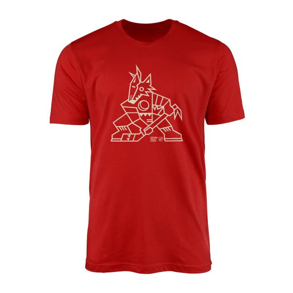 Coyotes AZ Logo Tişört S - Kırmızı
