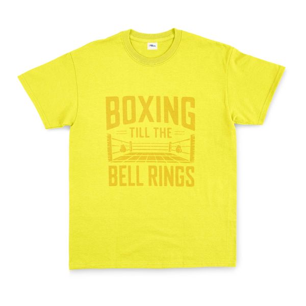 Boxing Till The Bell Rings Tişört L - Sarı