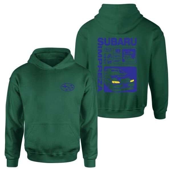 Subaru Impreza Hoodie S - Nefti Yeşili
