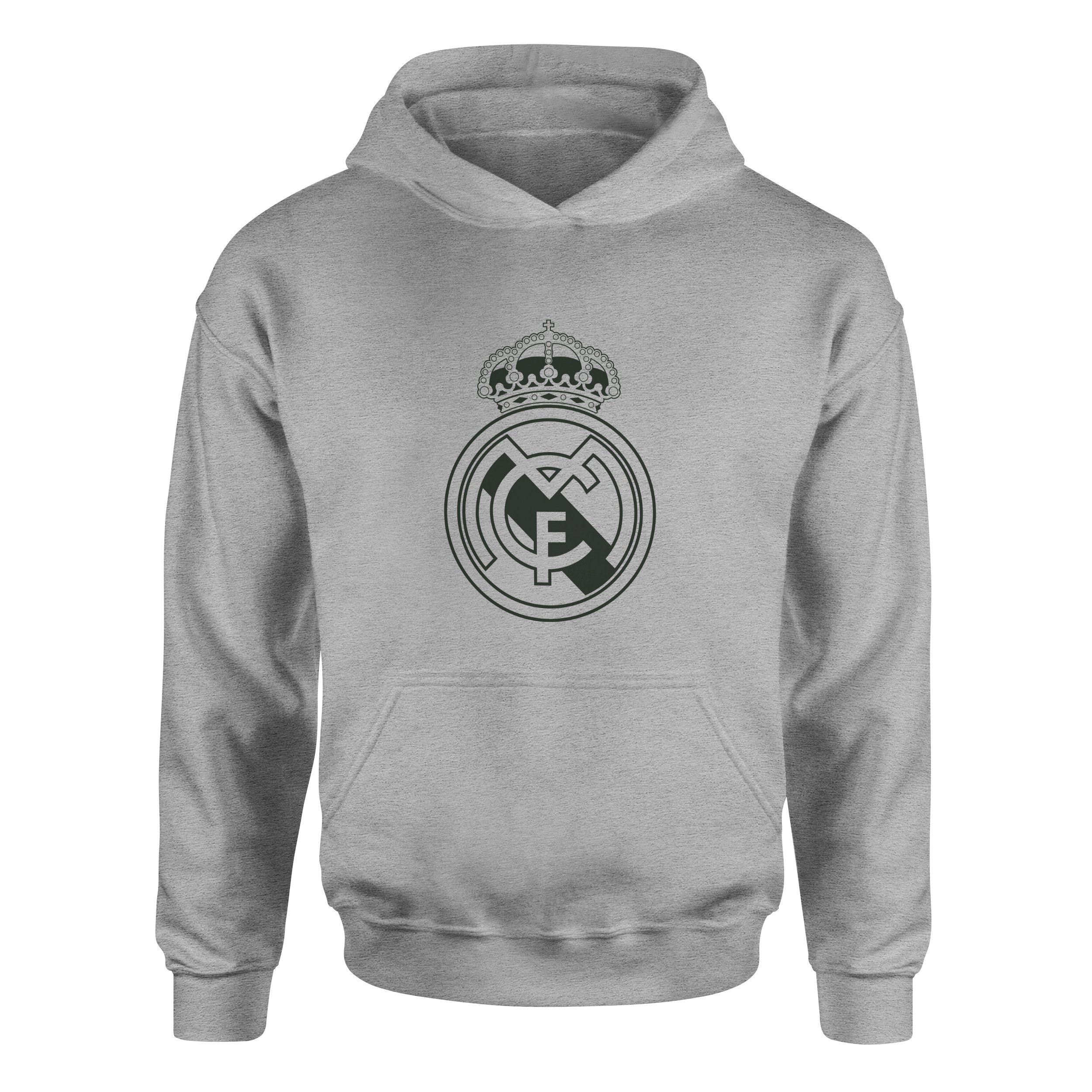 Real Madrid Shield Hoodie M - Gri
